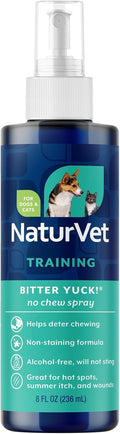 NaturVet Bitter Yuck! No Chew Training Spray for Outdoor Pets | Horses Pet Training Spray, Liquid, Made in The USA, 8 Ounce