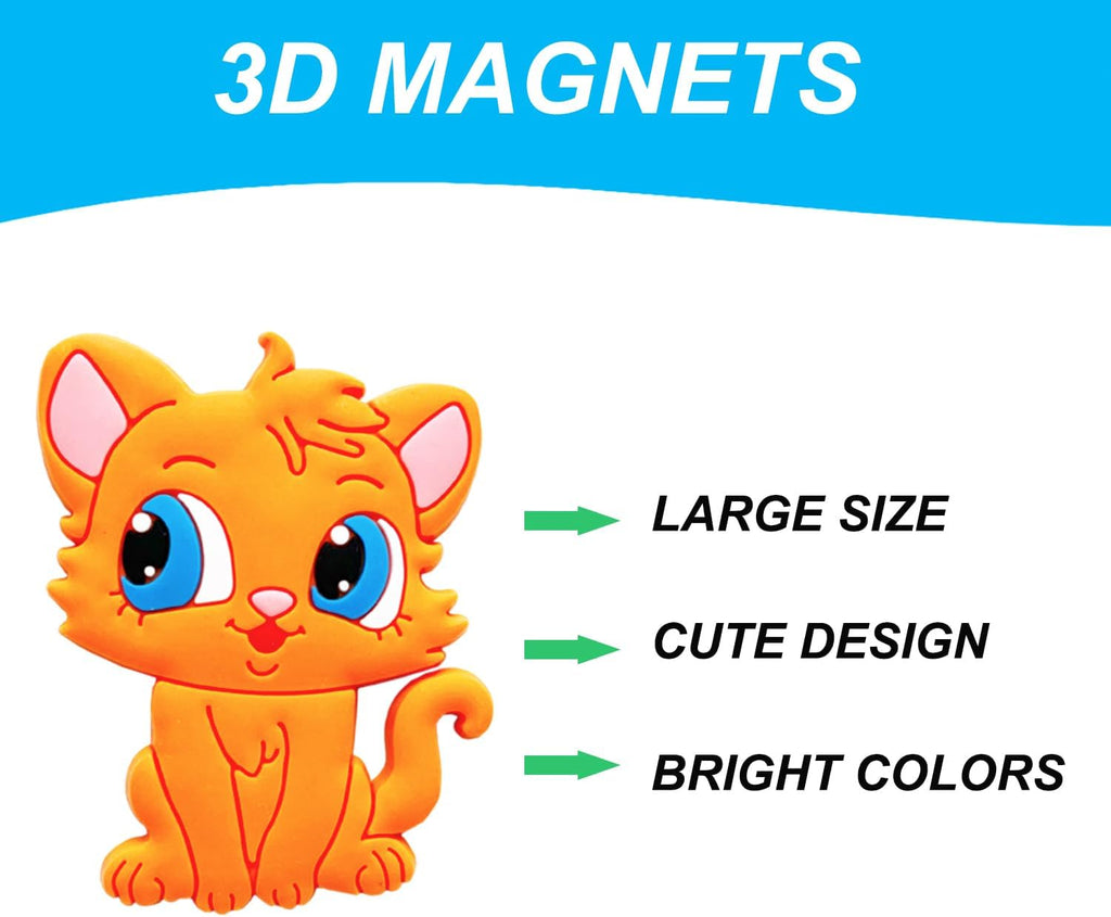 Refrigerator Magnets for Toddlers Farm Animals - Big Rubber Toddler Fridge Magnets for Kids - Learning Preschool Baby Magnet for Refrigerator and Whiteboard - Cute Kid Magnetic Animal Toys Gifts