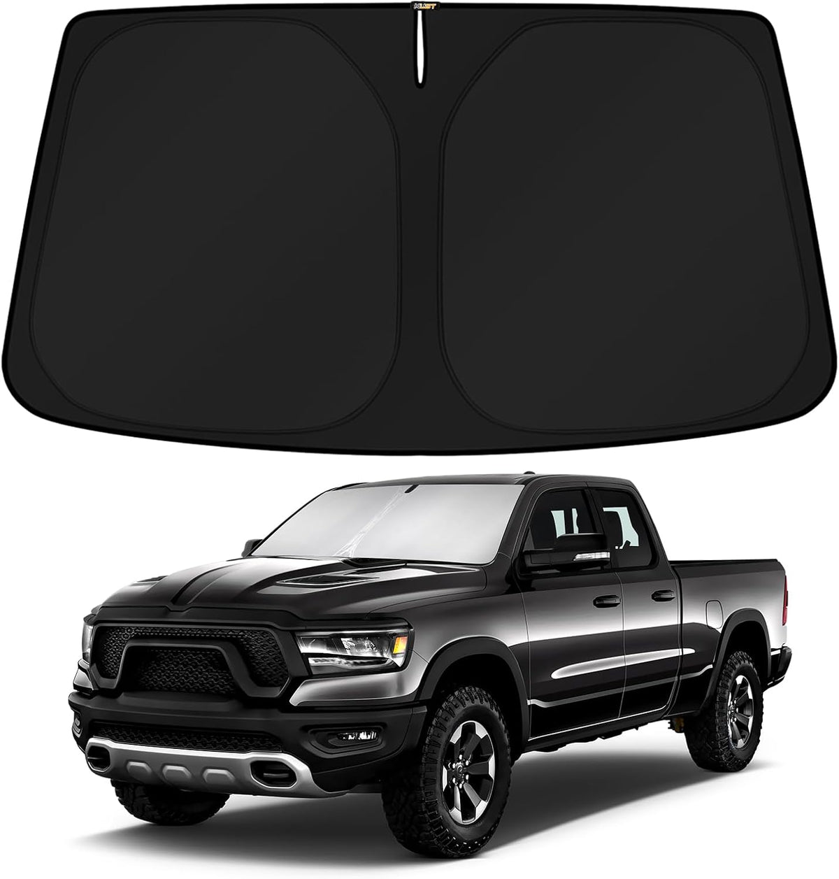 KUST Windshield Sun Shade for 2017-2026 Tesla Model Y/Model 3 Sunshade Accessories (Fit 2025-2026 Model Y Juniper / 2024 Model 3 Highland) Upgraded Foldable Sunshade, Blocks UV Rays Keep Car Cool