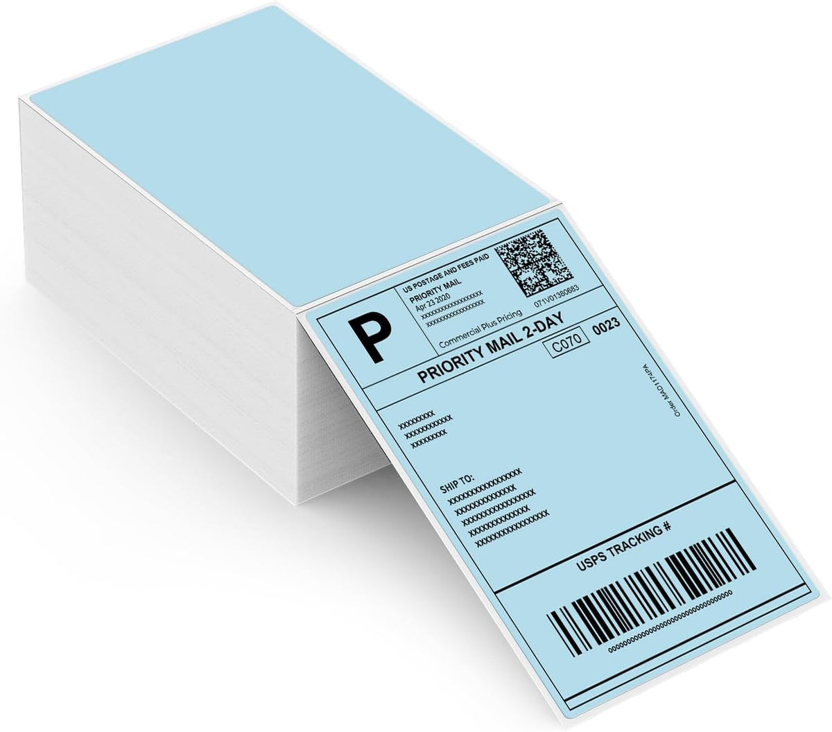 MUNBYN Thermal Direct Shipping Label (Pack of 500 4x6 Per Fanfold Labels) - Commercial Grade