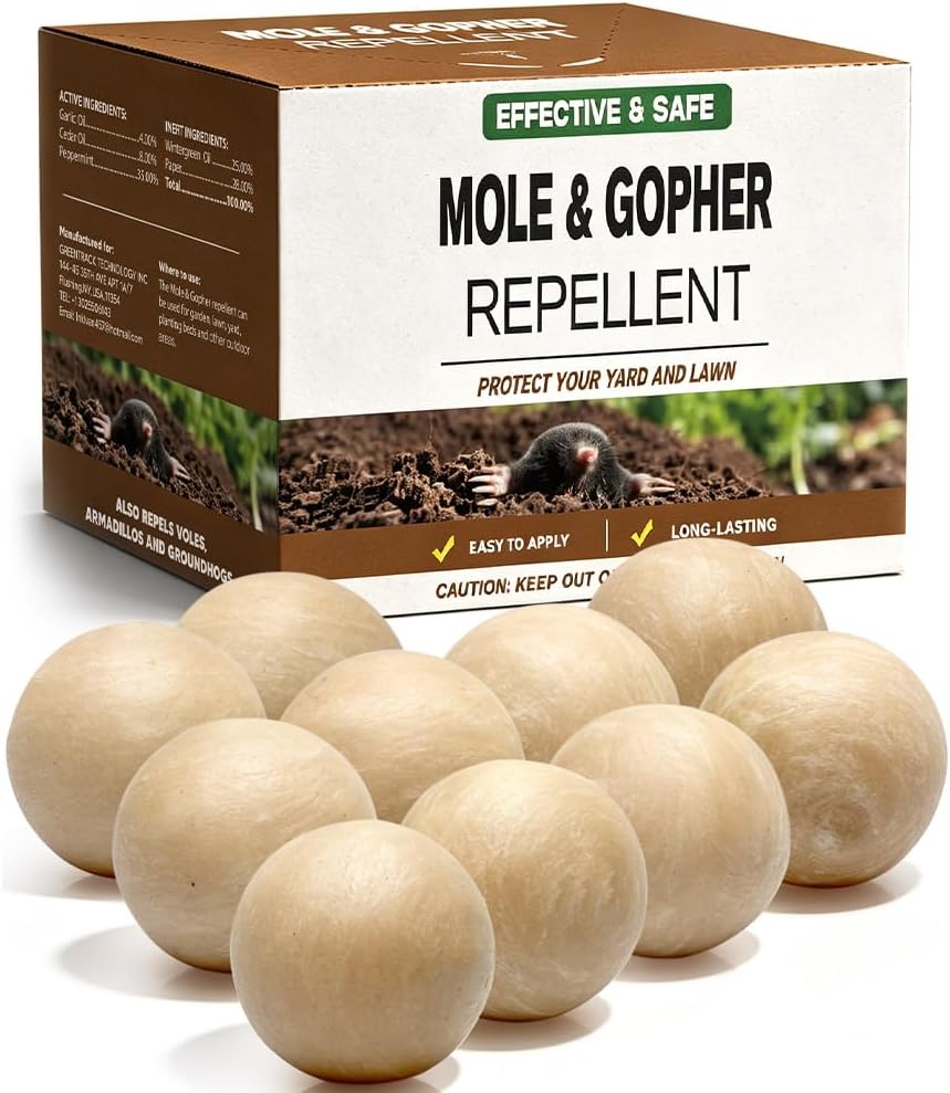 LEBMP Mole Repellent, Gopher Repellent, Groundhogs Repellant Outdoor-8Pcs