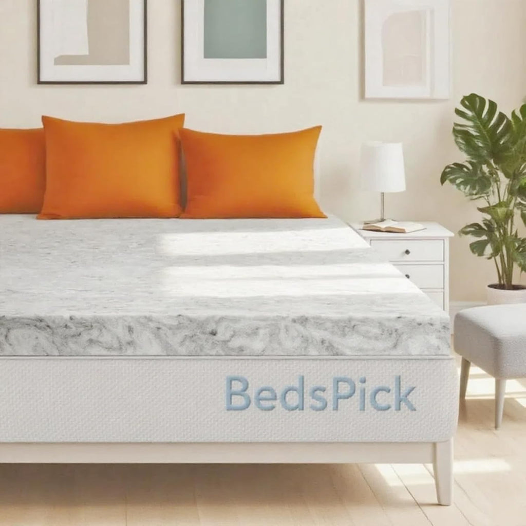BedsPick Memory Foam Mattress Topper Twin XL, Cooling Breathable 3 Inch Twin XL Mattress Topper for College Dorm with CertiPUR-US Certified, Extra Long XL Single Bed pad Dorm Room Essentials