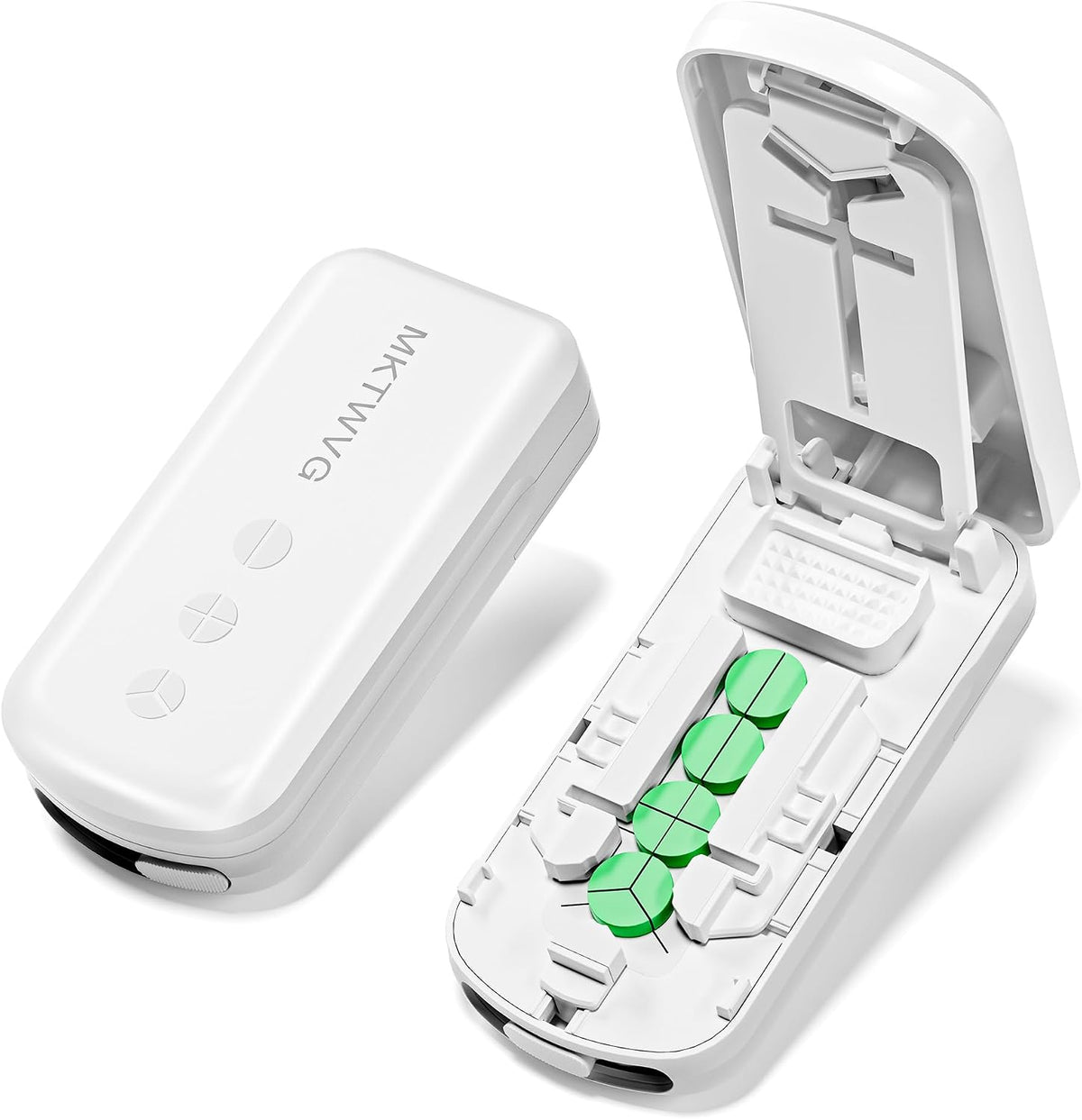 Pill Cutter for Small Pills, Pill Splitter for Tiny Pills - Precisely Cuts into 1/2, 1/3, 1/4 | Portable & Easy-Grip Design