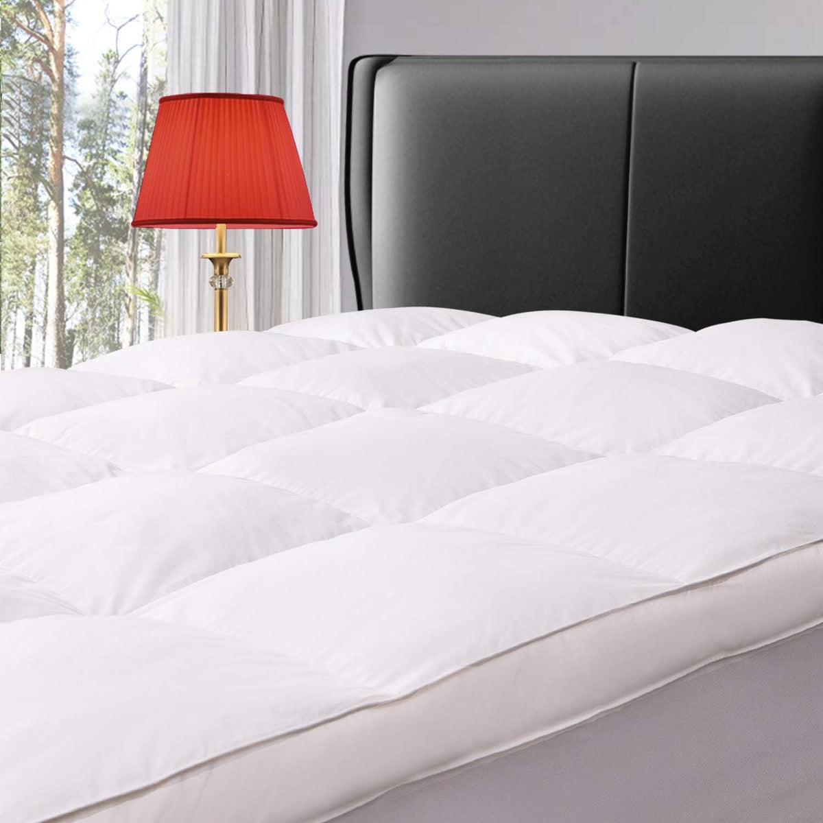 ELEMUSE Twin XL Mattress Topper for College Dorm, Thick Pillow Top Bed Pad
