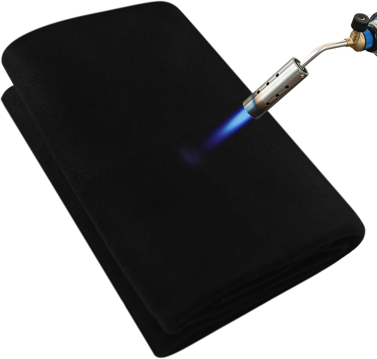 Welding Blanket Fireproof – Matace Carbon Felt Soldering Mat & Pad, 5mm Flame Retardant Fabric, Heat Shield for Brazing, Stove Wick, Automotive Repair, HVAC Plumbing - 12x14 Inch, 2 Pack, Black