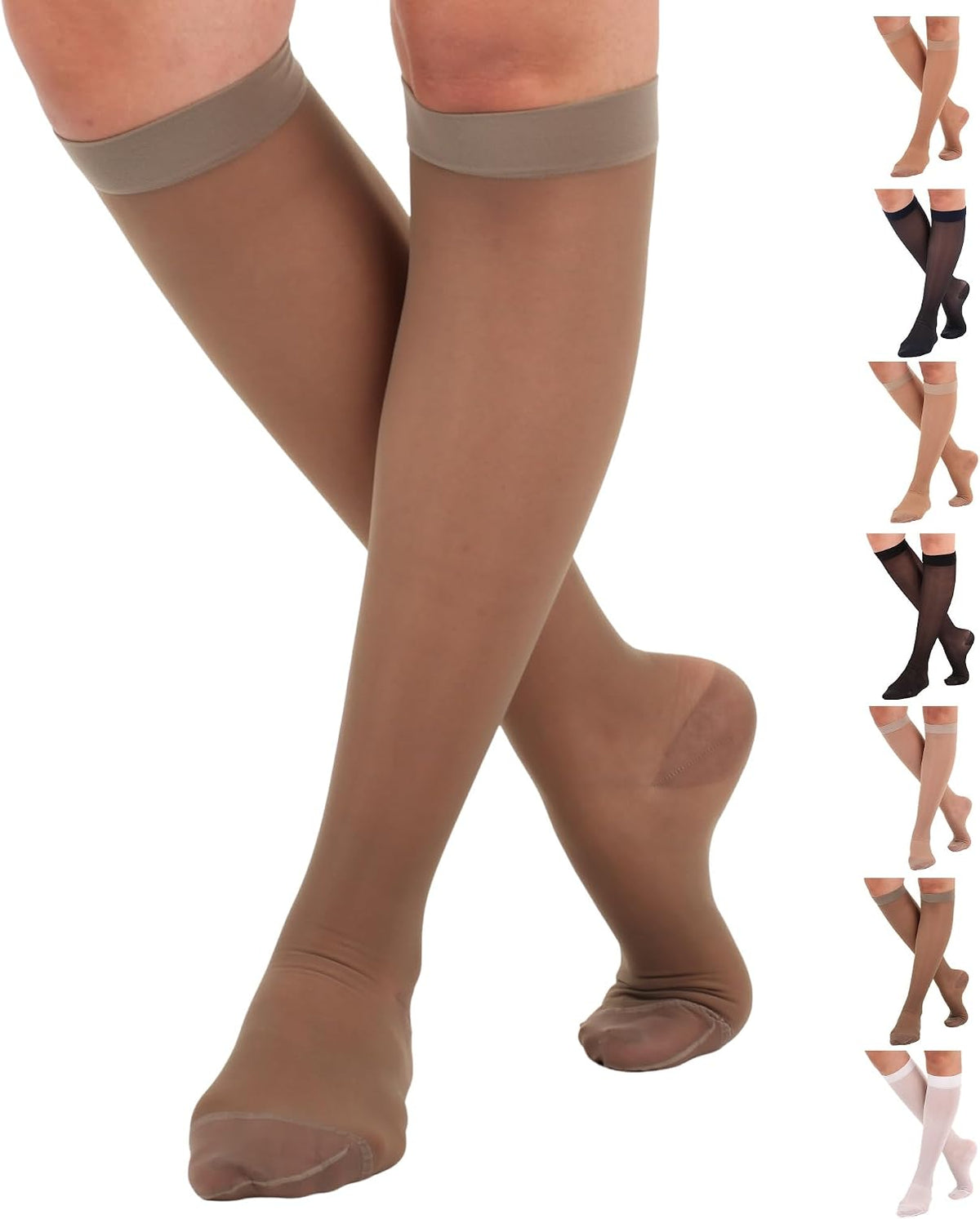 ABSOLUTE SUPPORT Sheer Womens Compression Socks 15-20 mmHg