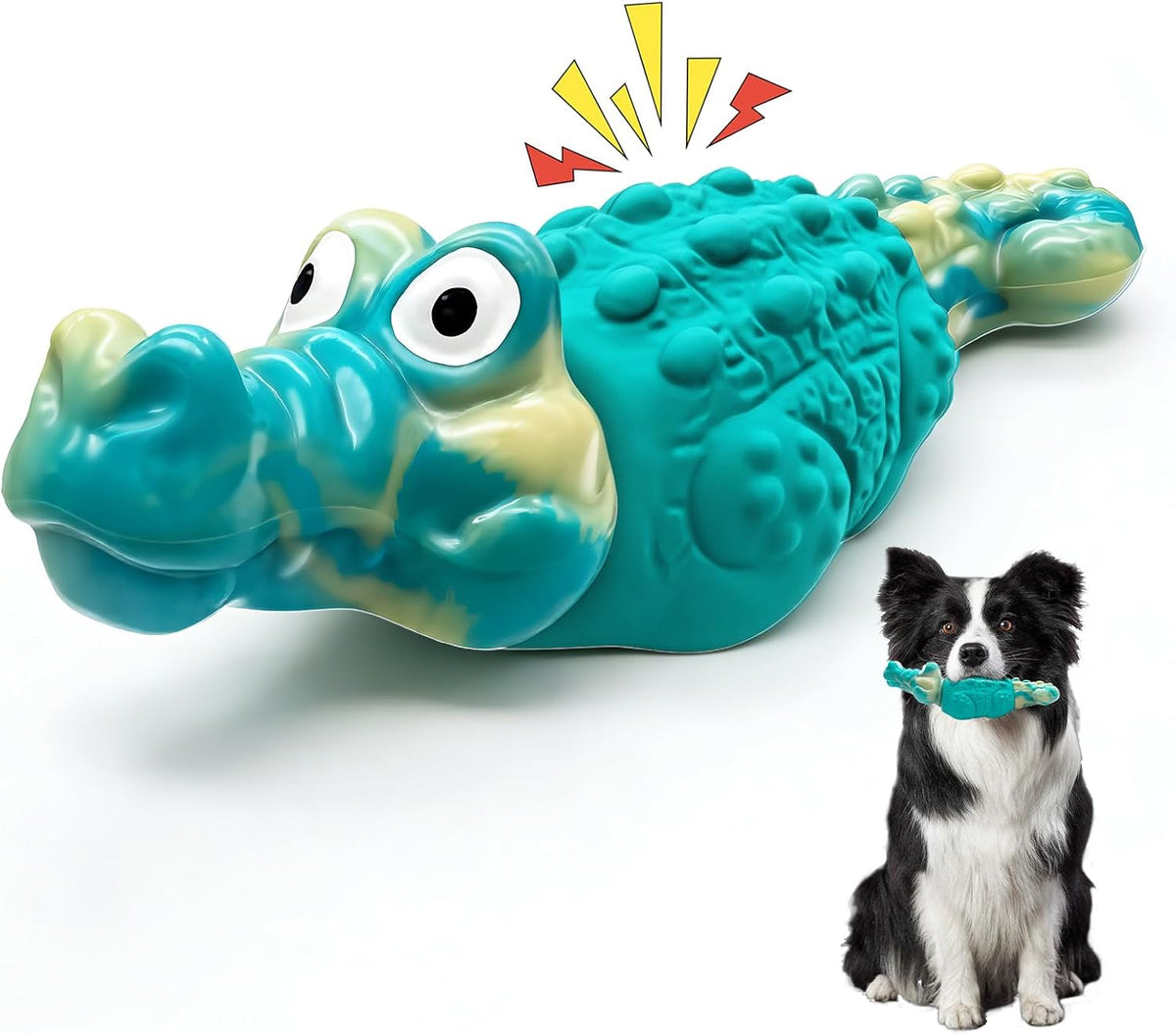 WinTour Tough Dog Toys for Aggressive Chewers, Indestructible Dog Chewers for Medium & Large Breeds, Squeaky Durable Chew Toys to Keep Them Busy, Reduce Boredom, Teeth Cleaning, Bacon Flavor
