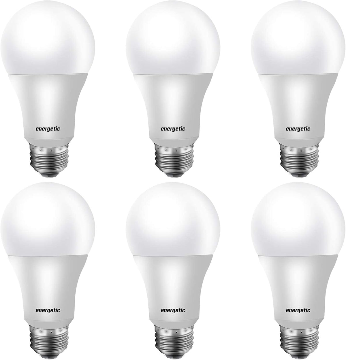Energetic 24-Pack A19 LED Light Bulb, 60 Watt Equivalent, Daylight 5000K, E26 Medium Base, Non-Dimmable LED Light Bulb, ETL Listed
