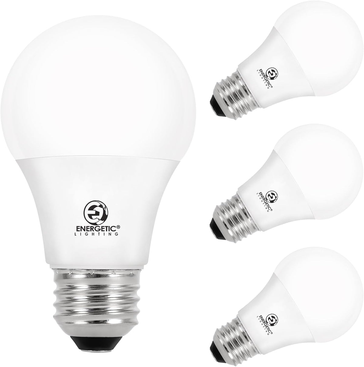 Energetic 24-Pack A19 LED Light Bulb, 60 Watt Equivalent, Daylight 5000K, E26 Medium Base, Non-Dimmable LED Light Bulb, ETL Listed