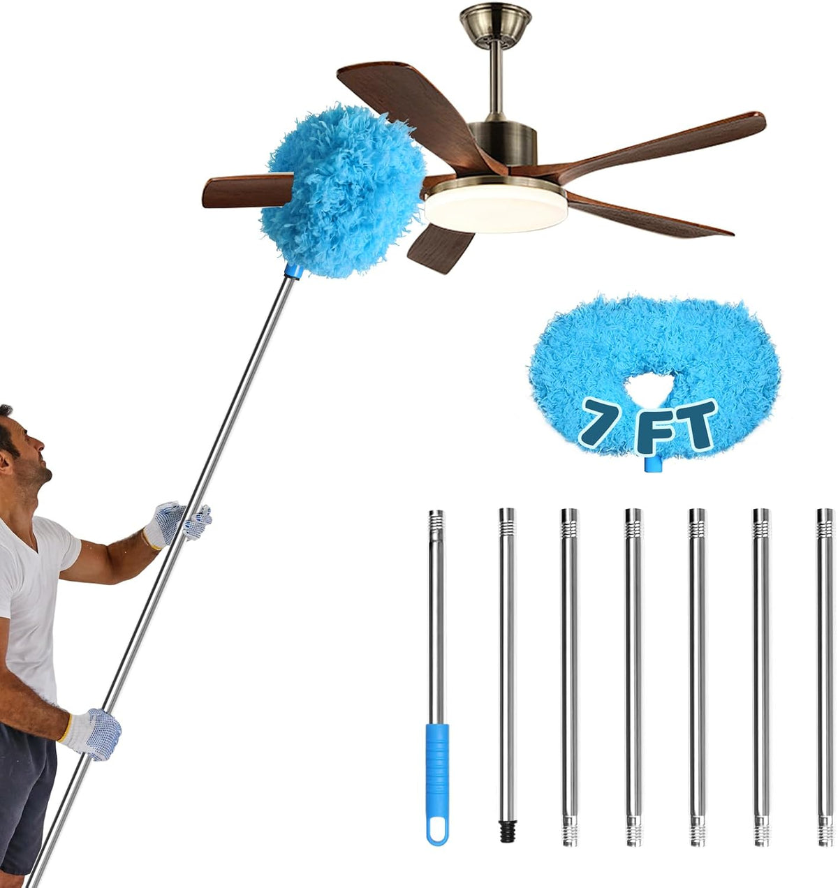 Storystore Ceiling Fan Cleaner Duster, Adjustable Microfiber Duster