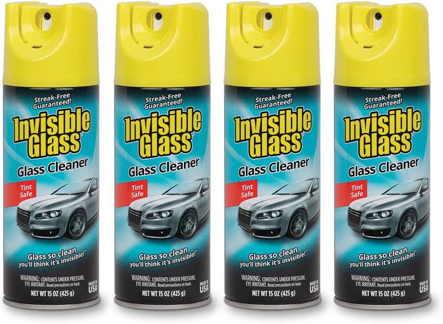 Invisible Glass Premium Glass Cleaner Aerosol Spray, 15 oz