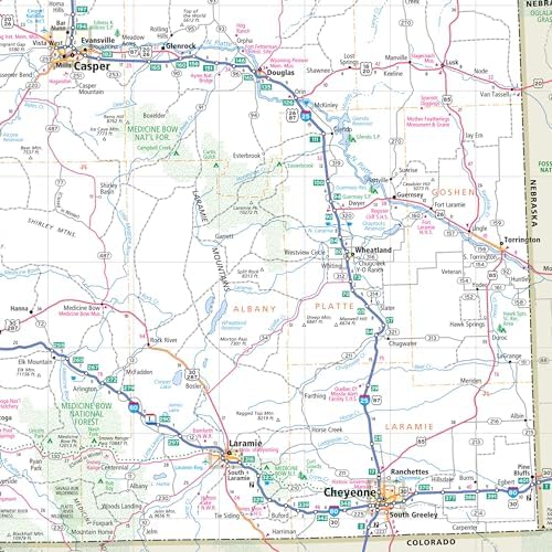 Rand McNally Easy to Read: Montana, Wyoming State Map