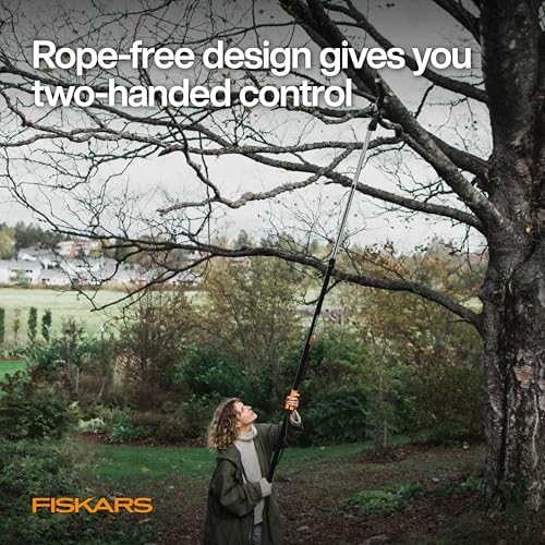 Fiskars 8-12 Ft Extendable 2-in-1 Tree Pruner & Pole Saw with Rotating Head