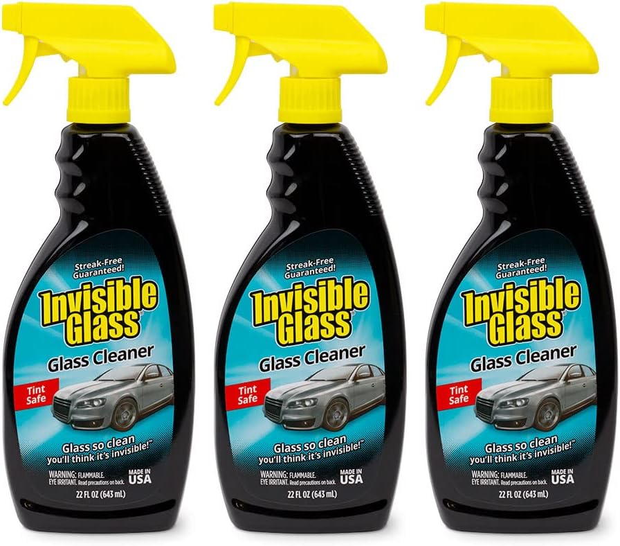 Invisible Glass 92164 Premium Glass Cleaner Spray for Car Windshields and Windows, Automotive and Home Window Cleaner, Streak-Free, Ammonia-Free, Tint-Safe – 22 fl oz