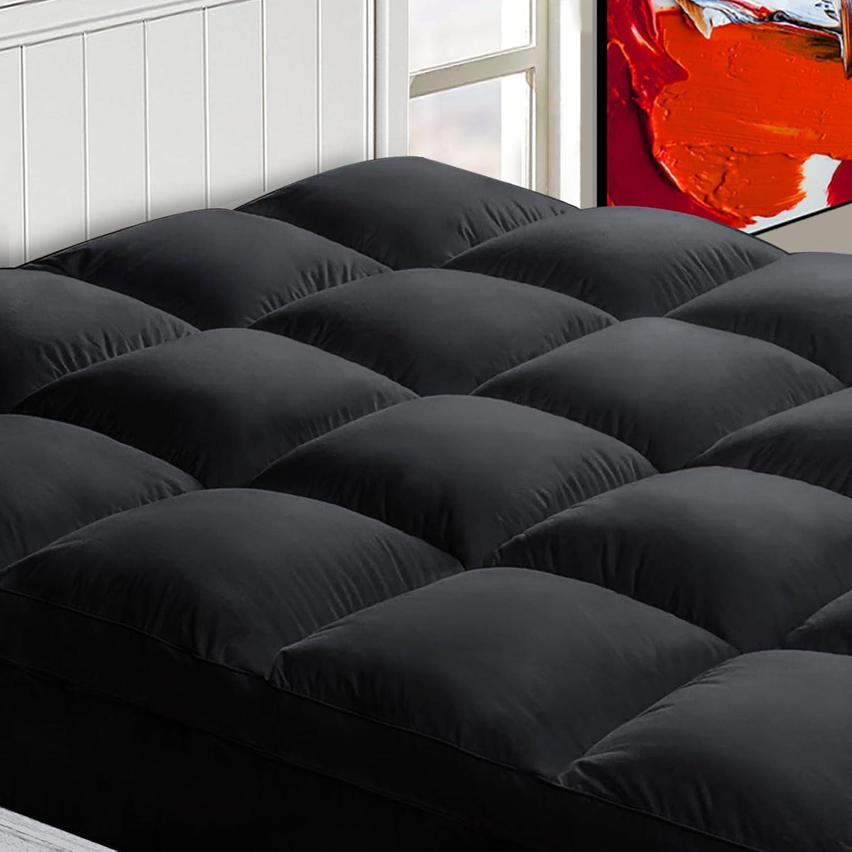 CHOPINMOON Queen Mattress Topper for Back Pain, Thick Mattress Pad Cover