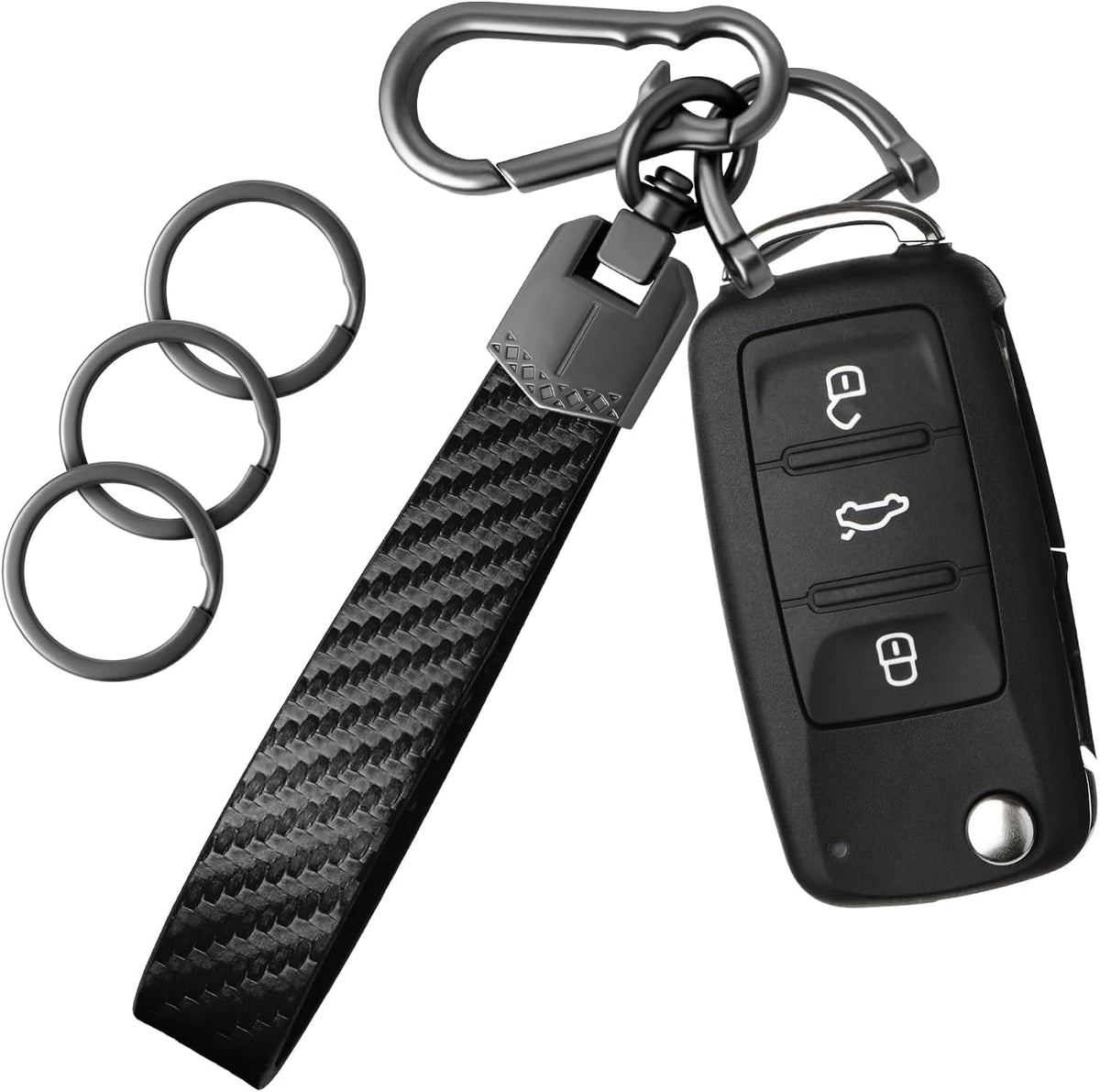 OHKYOOT Leather Car Keychain for Home Car Keys