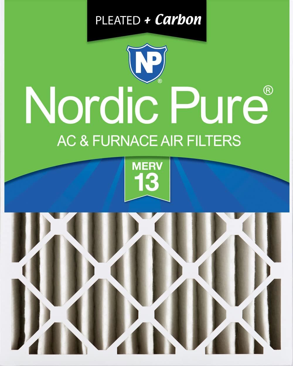 Nordic Pure 20x25x4 (19_1/2 x 24_1/2 x 3_5/8) Pleated MERV 12 Air Filters 2 Pack