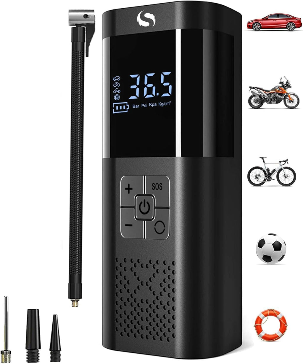 Tire Inflator Portable Air Compressor, Cordless Tire Inflator