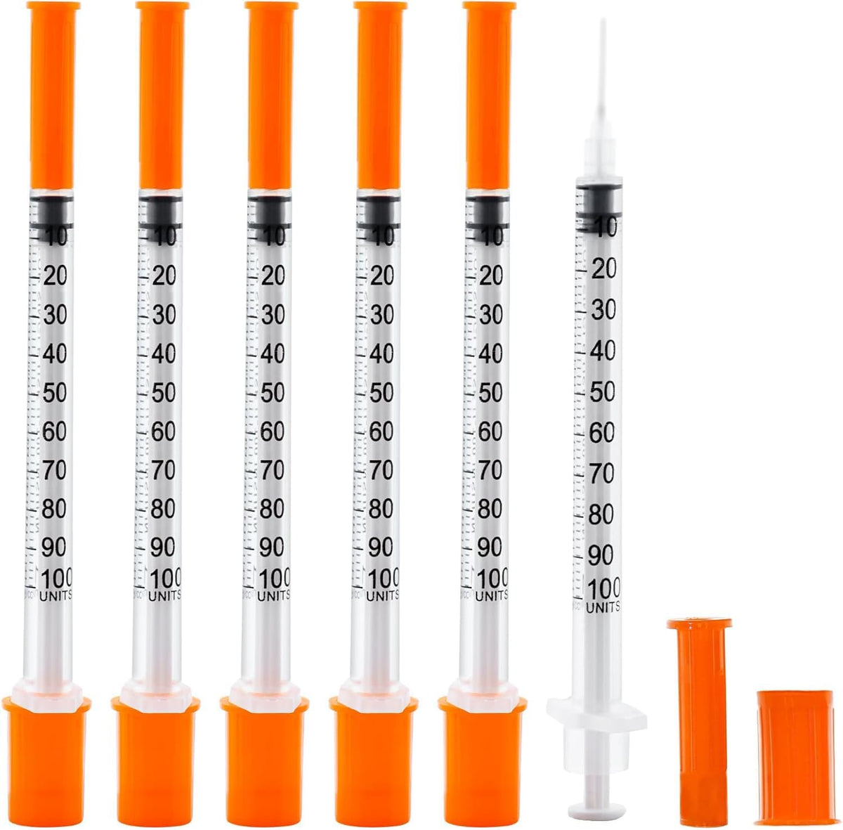 U-100 1ml 31 Gauge 5/16" Syringe, Individually Packed 100 PACK