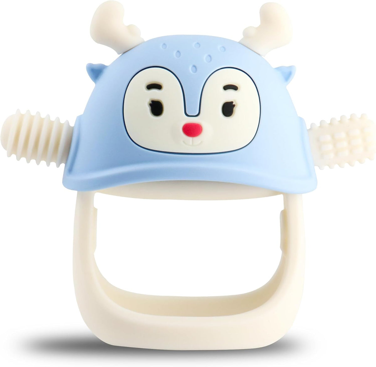 Smily Mia Baby Teething Toys for 0-6Months, Penguin Teethers for Babies 3-6Months | Hand Teether for 0-6M |Teething Mittens for Teething Relief, Baby Pacifier |New Born Essentials, 2Pack