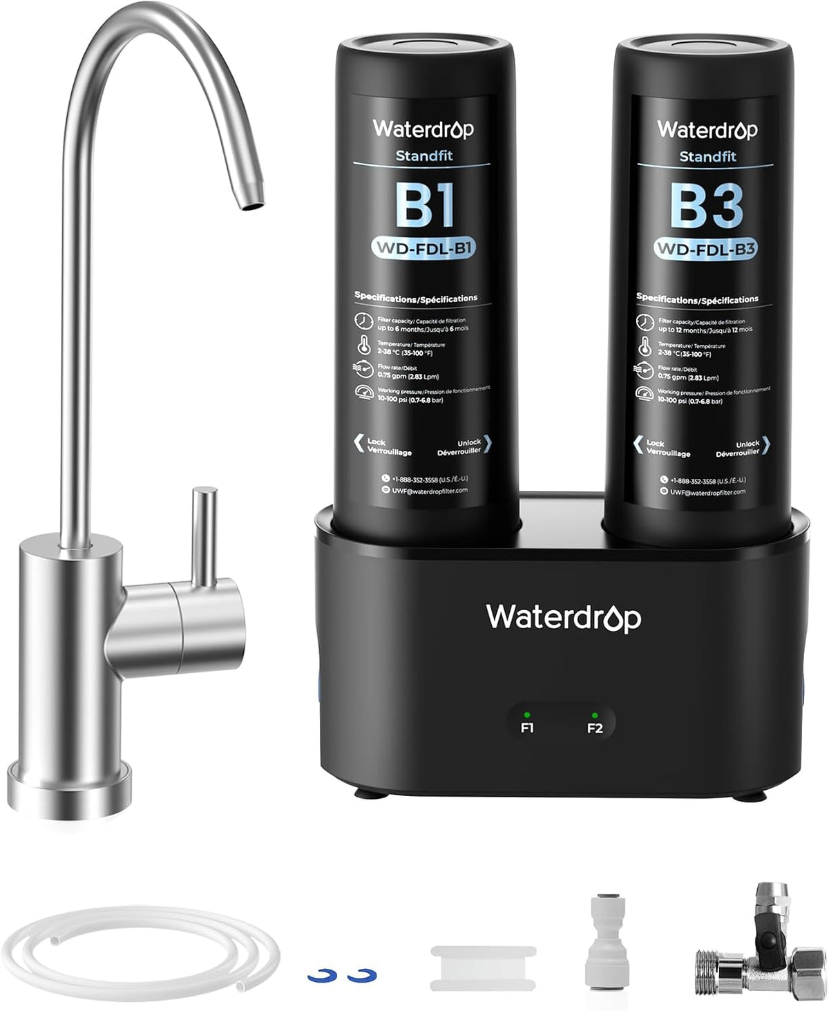 Waterdrop TSA 8 Layer Under Sink Water Filter System, NSF/ANSI 42 Certified
