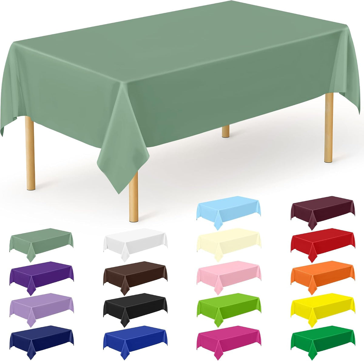 4Pack Black and Gold Tablecloths for Events, 54" x 108" Plastic Table Cloth Disposable for Rectangle Tables, Waterproof Table Cloth Cover for New Years Eve Decorations Holiday Birthday Wedding Dining