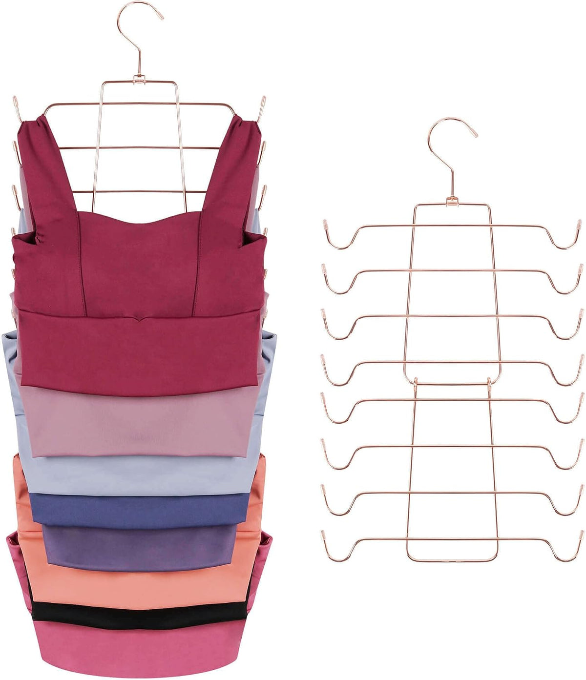 ZEDODIER 2 Pack Tank Top Hanger, Bra Organizer for Closet, Space Saving