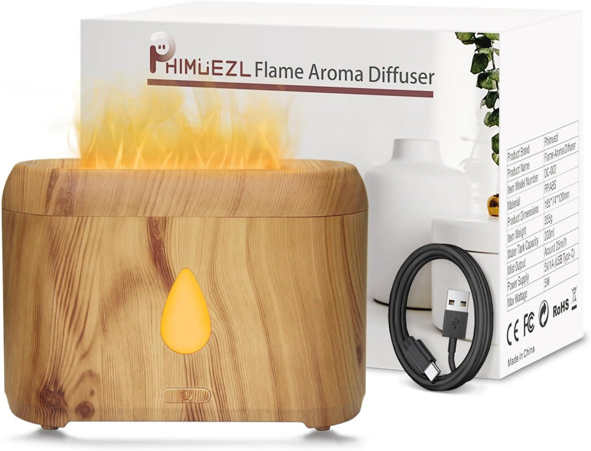 Flame Diffuser for Essential Oils, 200ml Small Oil Diffuser