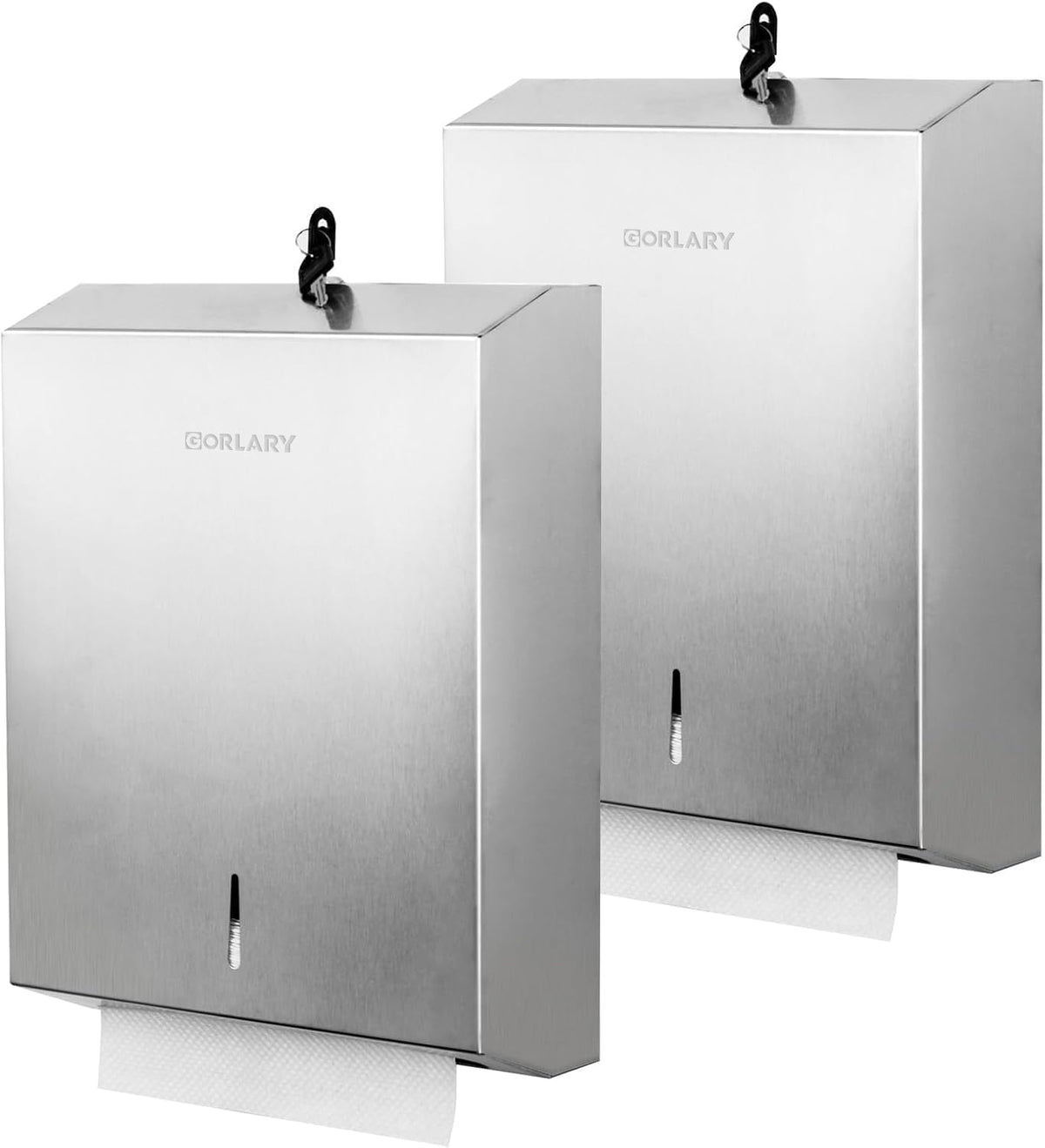 Gorlary Commercial Paper Towel Dispenser Wall Mount, Silver