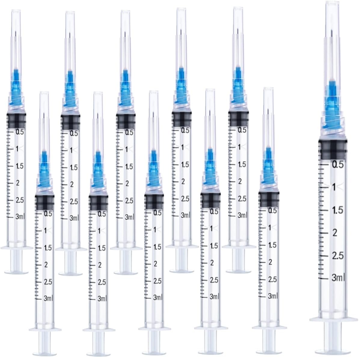 Luer lock 1ml Syringe with 23G 1inch/25mm Lab Supplies for Scientific Research, Industrial Dispensing or Liquid Measuring, 50Pack