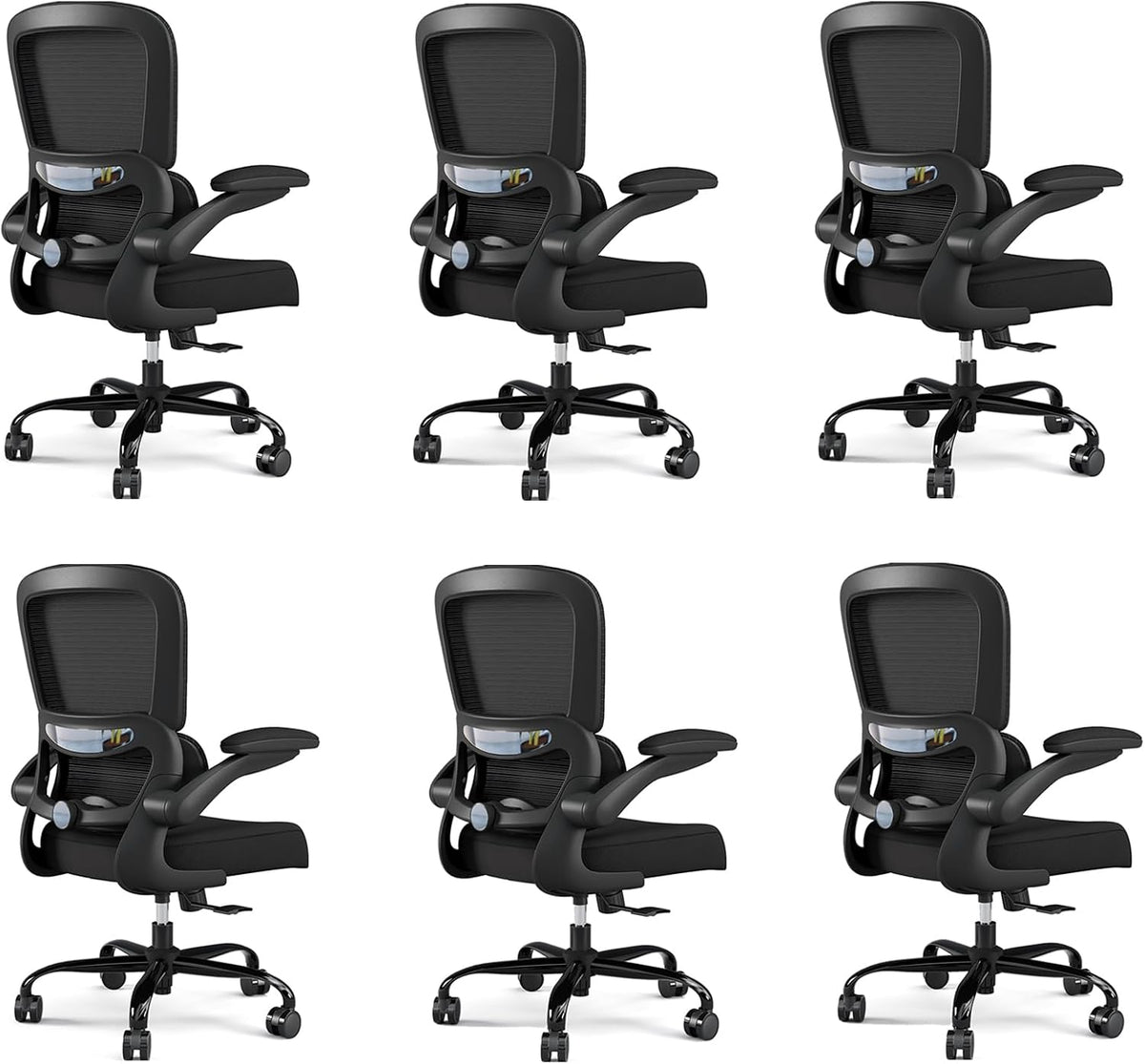TRALT Office Chair - Ergonomic Desk Chair with Adjustable Lumbar Support, Mesh Computer Chair, Executive Chairs for Home Office Comfortable Lumbar Support (Black)