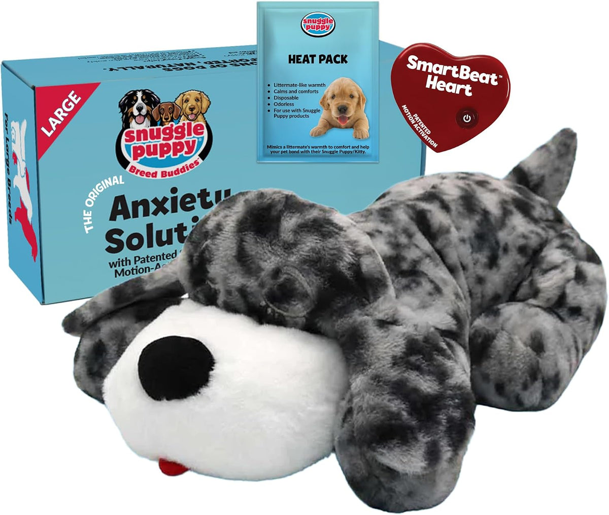 Snuggle Puppy Heartbeat Toy, Calming Comfort, Medium Breeds - Biscuit | Calming heartbeat toy, crate training comfort, heat pack, new puppy essentials, first nights, sleep, medium breeds 25-70 lbs