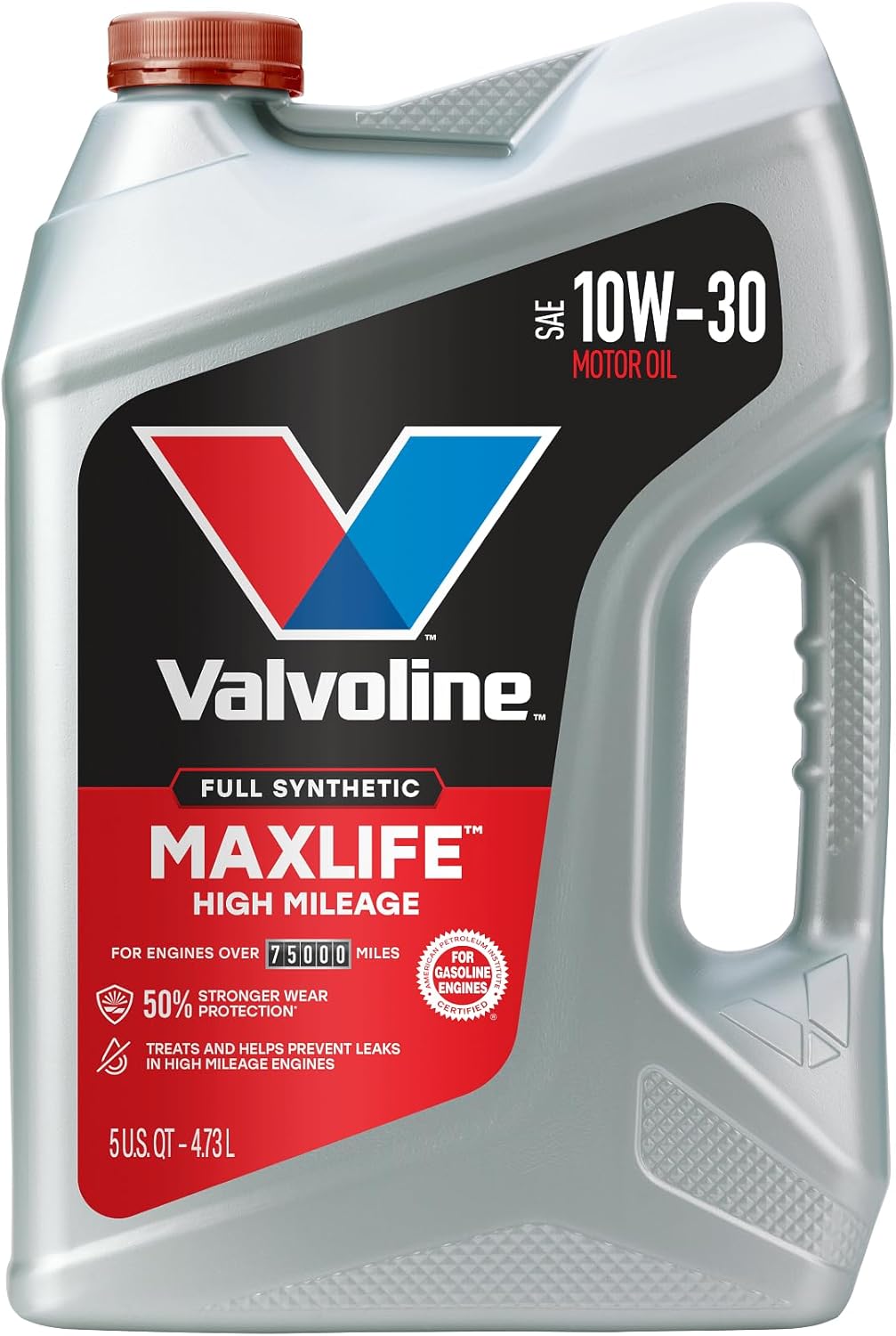 Valvoline High Mileage with MaxLife Technology SAE 10W-40 Synthetic Blend Motor Oil 5 QT