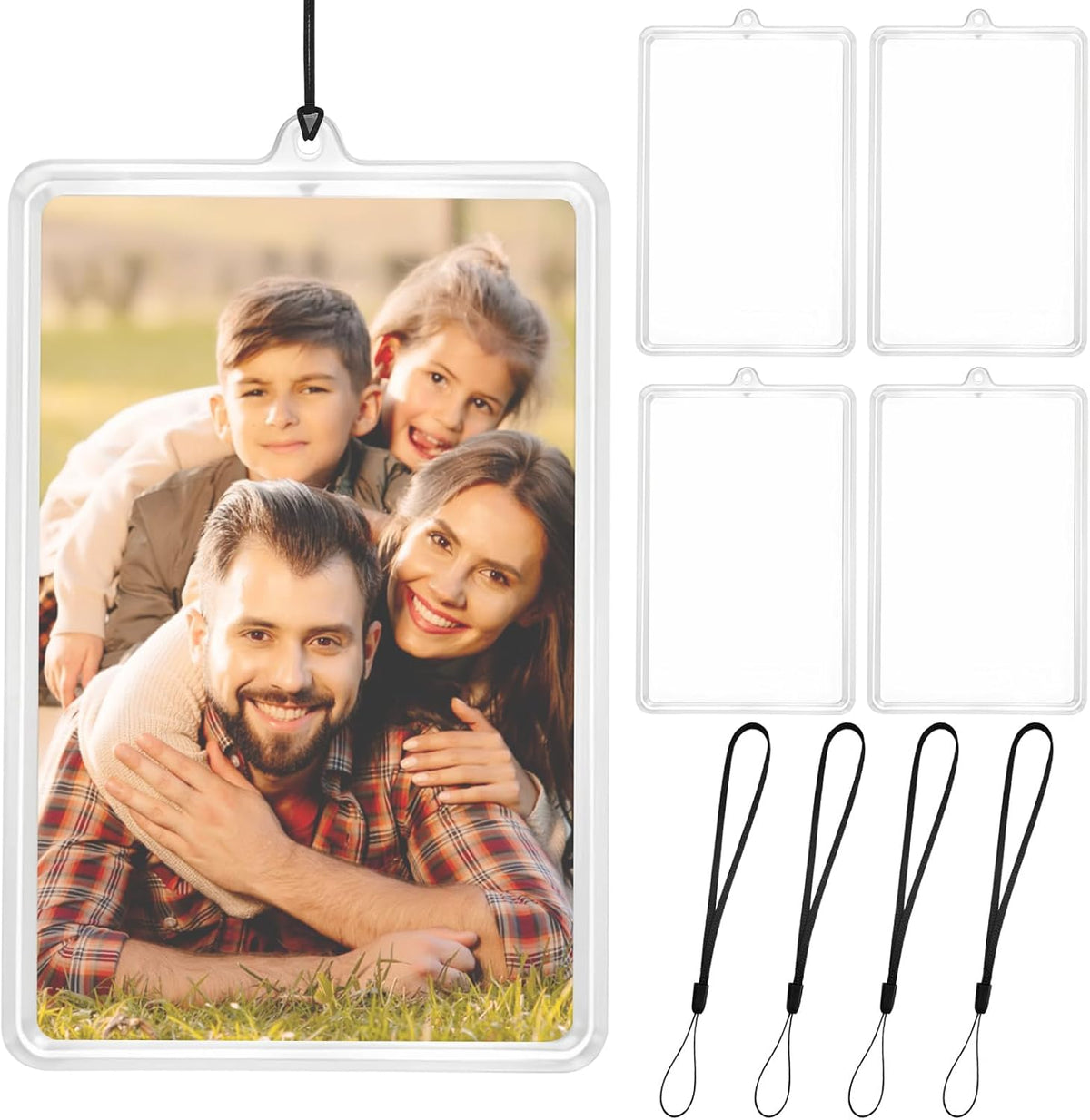 2Pcs Car Picture Holder, Acrylic Magnetic Personalized Photo Holder Car Accessories Car Photo Holder Car Visor Clip, Personalized Car Picture Frame, Suitable for Adding Family or Personal Photos