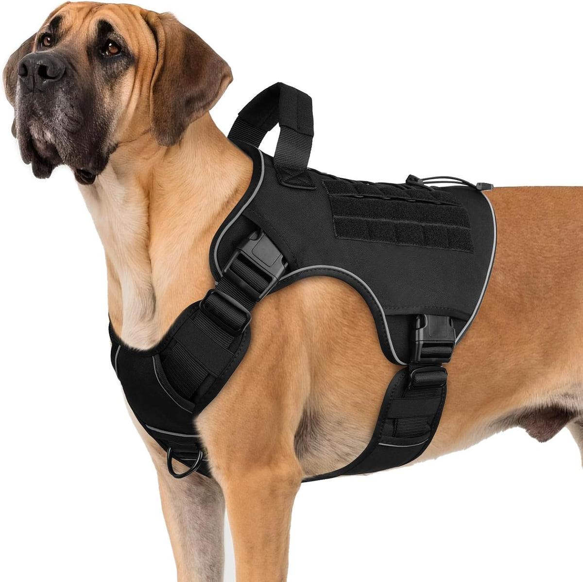 WINGOIN Tactical Dog Harness for Large Dogs,No Pull Heavy Duty Dog Harness
