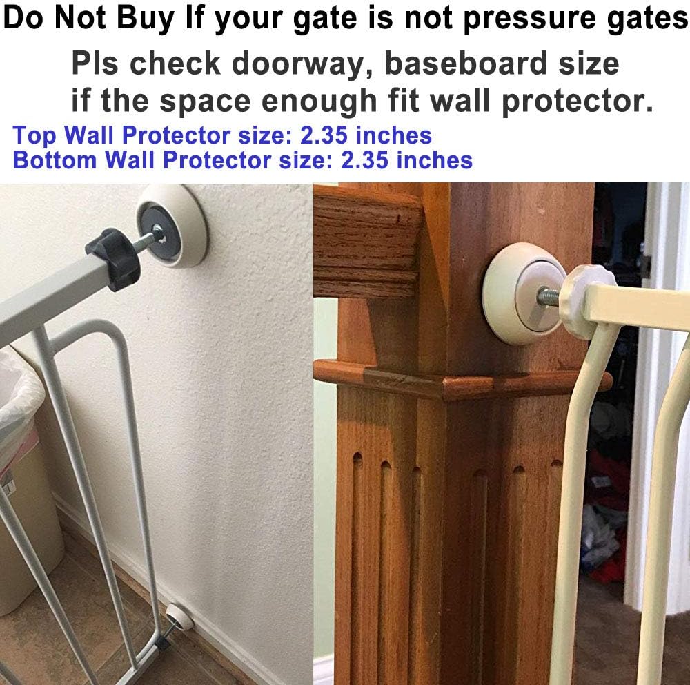 Vmaisi Baby Gate Wall Protector Protect Walls 4 Pack White