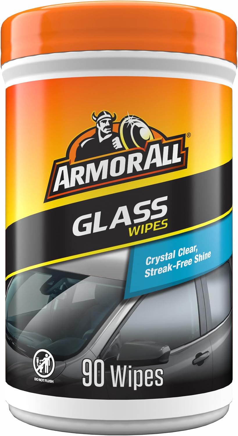 Armor All Car Glass Wipes, Auto Glass Cleaner, 90 Count
