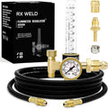 RX WELD Argon Regulator for MIG TIG Weld, CGA580, 6.6FT Hose
