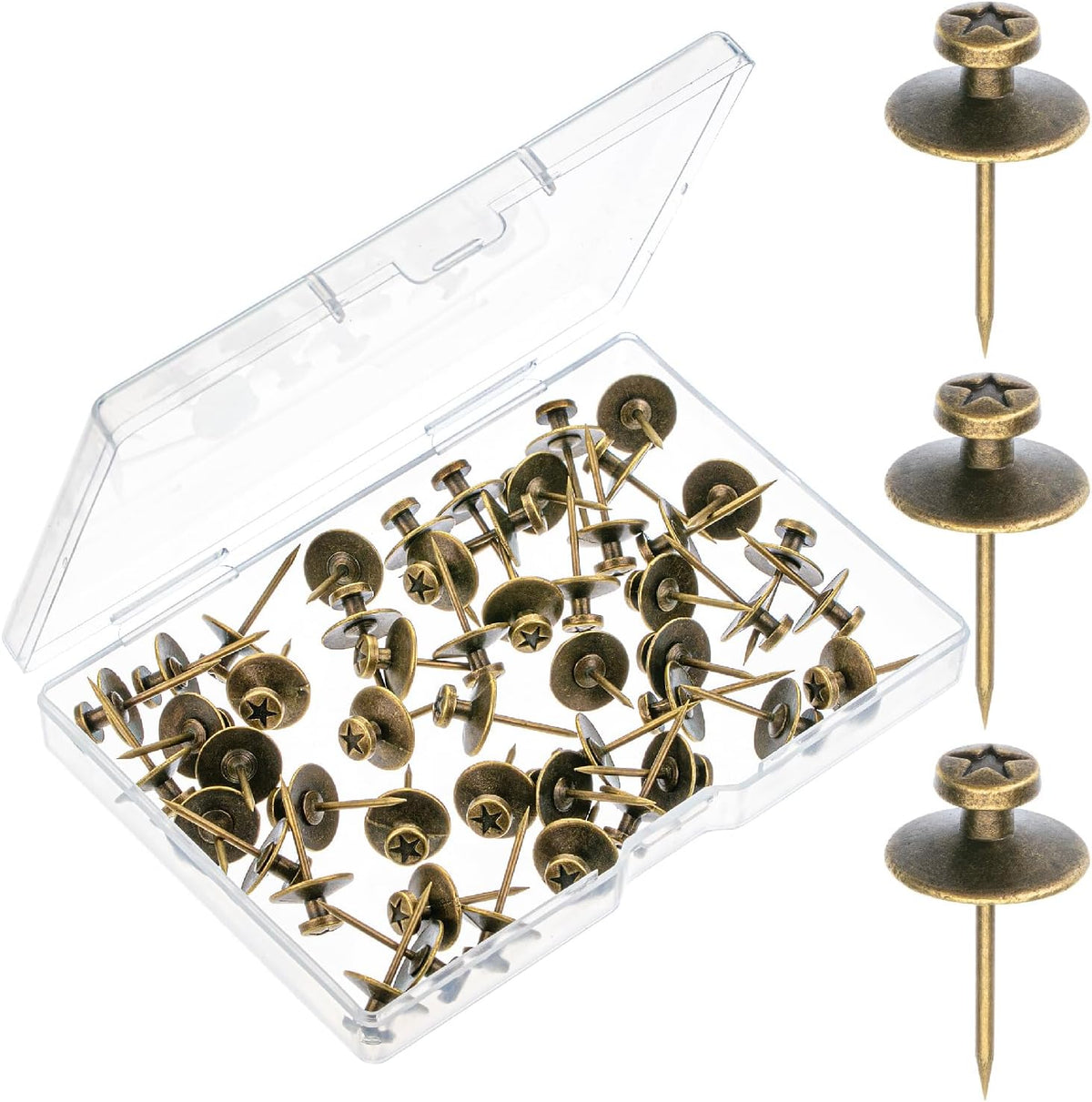 Mr. Pen- Double Headed Picture Hanging Nails, 50 Pack, Black