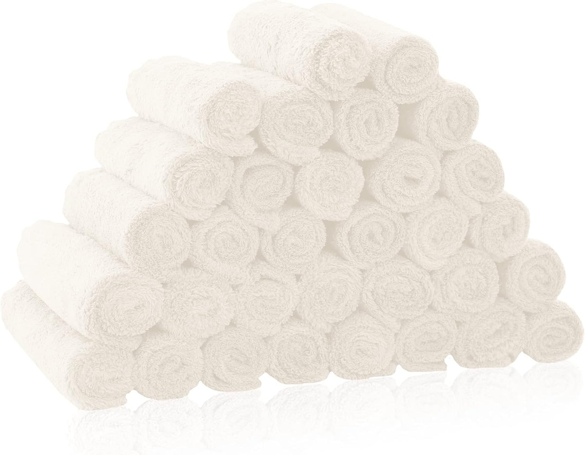 16 Pack Baby Washcloths - Luxury Multicolor Coral Fleece - Extra Absorbent and Soft Wash Clothes for Newborns, Infants and Toddlers - Suitable for Sensitive Skin and New Born - Baby Shower, 10x10 Inch