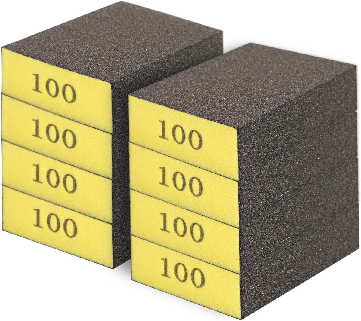 Romeda 8-Pack Sanding Sponge, Four Grits Per Pack 60/80/120/220, Washable and Reusable Handmade Sandpaper Block, Drywall Sandpaper Blocks for Wooden Drywall Sheetrock and Metal Glazing