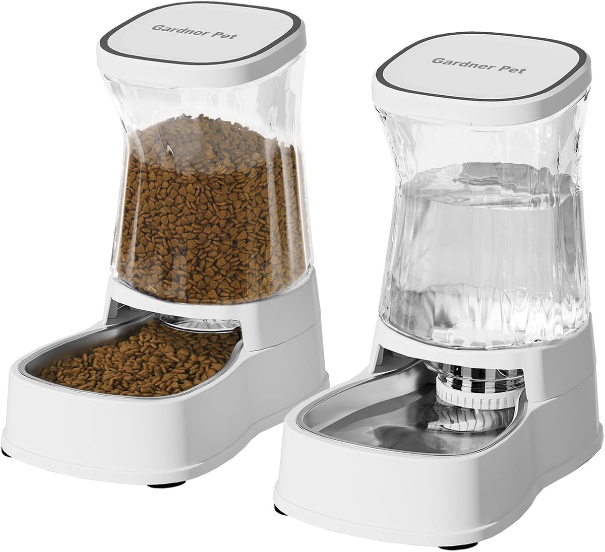 Gardner Pet Automatic Dog Water Dispenser Gravity Stainless Steel Water Waterer Feeder, 100% BPA-Free Large Capacity Water Feeding Bowls for Medium & Large-Sized Dogs Cats Other Pets -(1 Gallon)