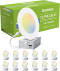 DAMINY 12 Pack 6 Inch LED Recessed Lighting, Canless Wafer Downlight