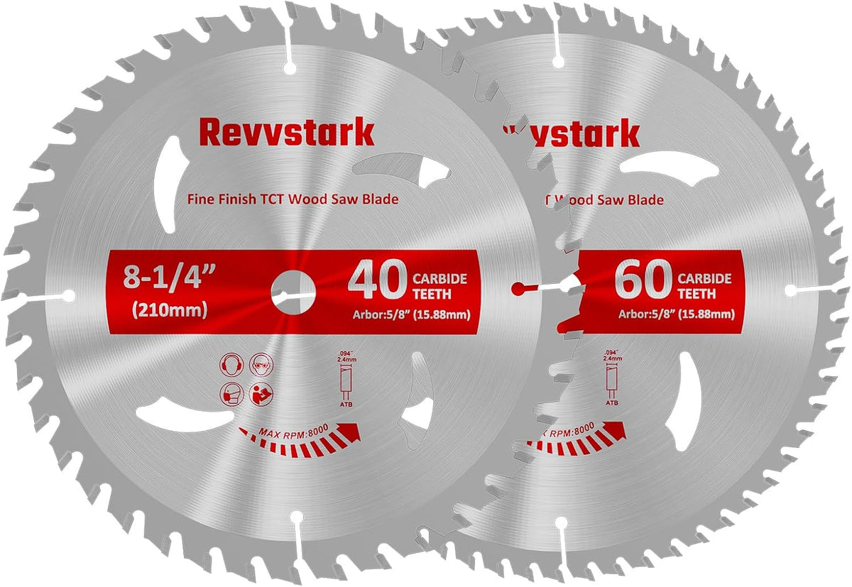 Circular Saw Blade 6-1/2" 24T&60T for Cutting Wood, 5/8" Arbor