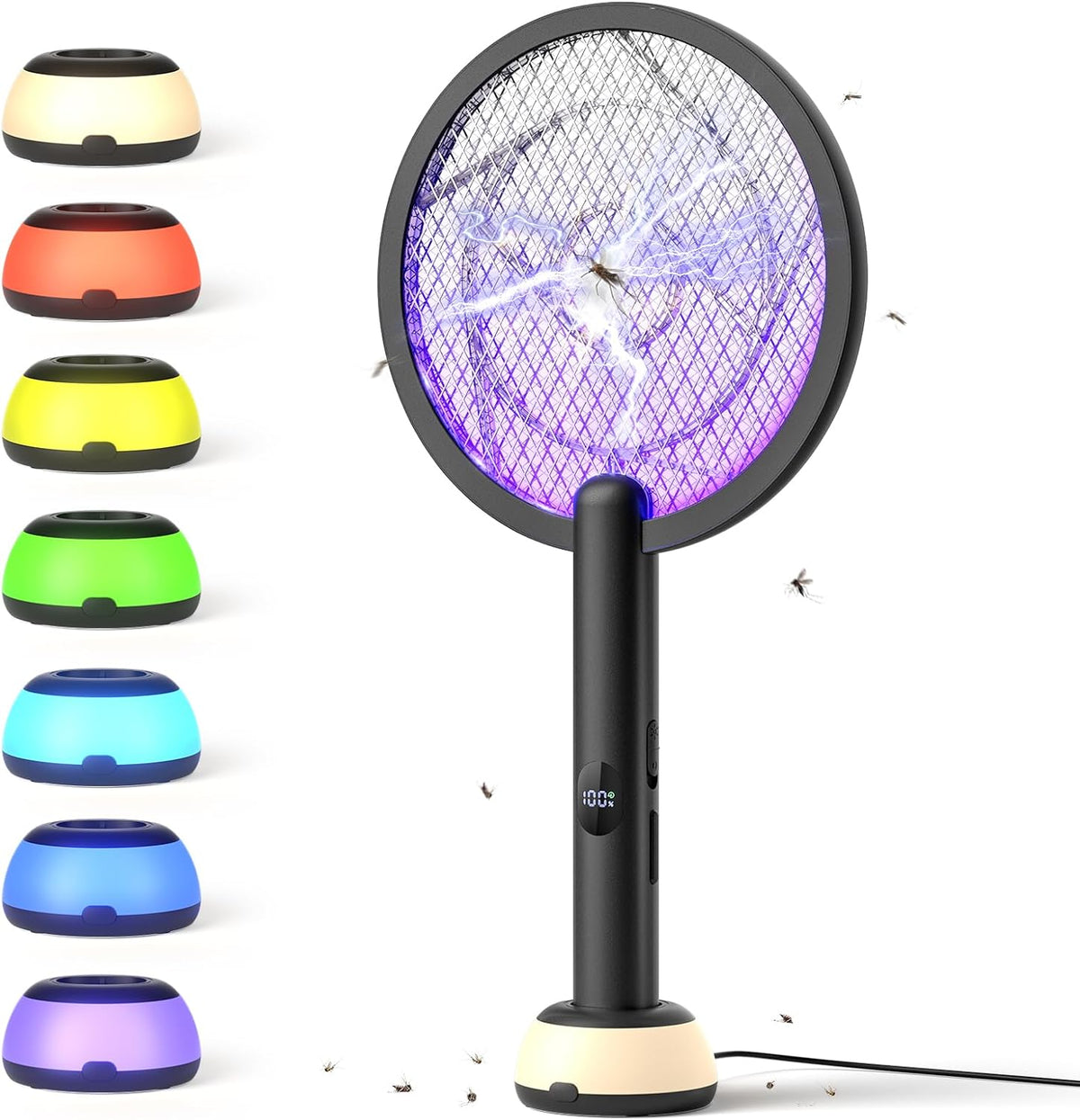 YISSVIC Electric Fly Swatter 4000V Bug Zapper Racket Dual Mode