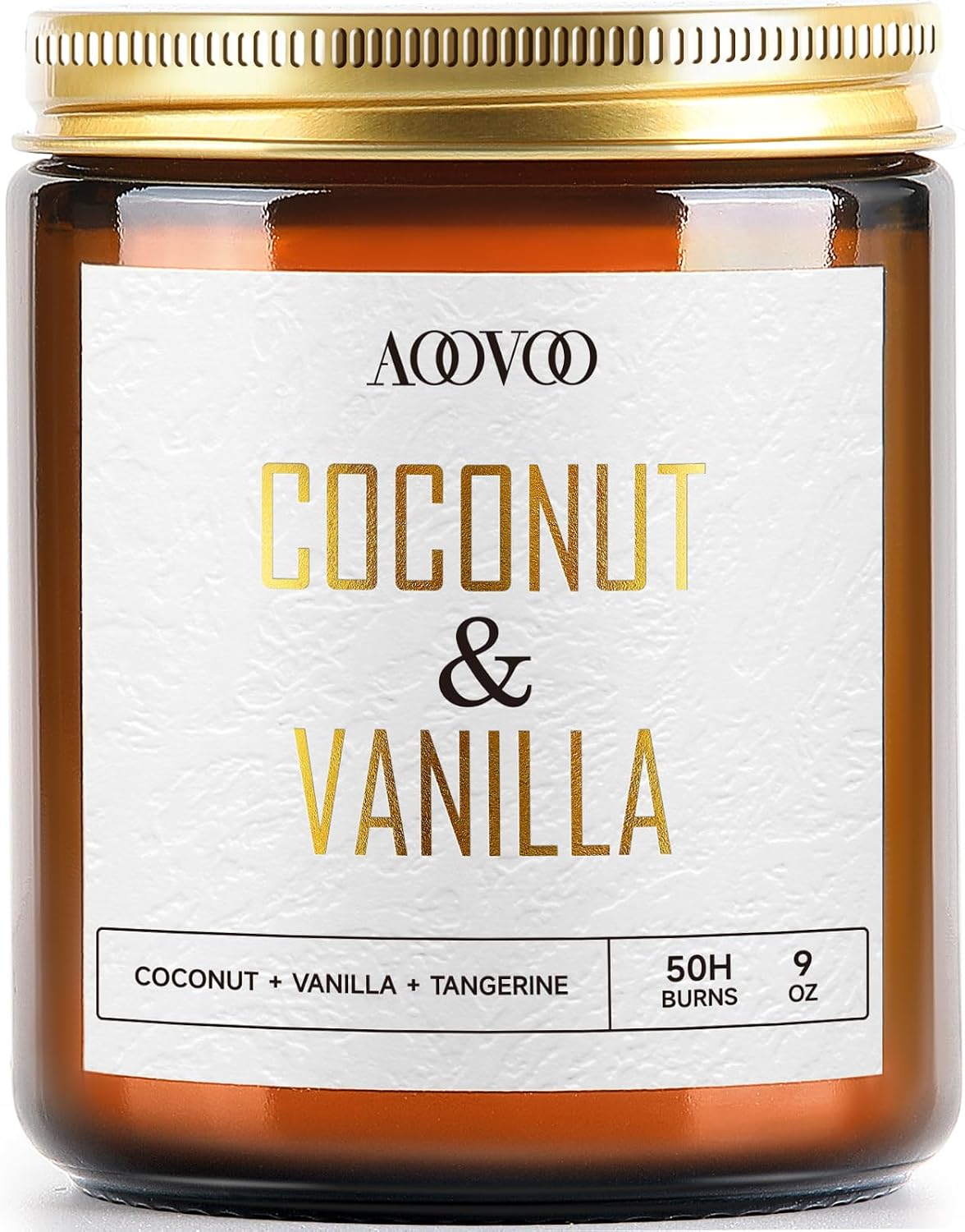 AOOVOO Coconut Vanilla Candles - 9 oz Scented Candles