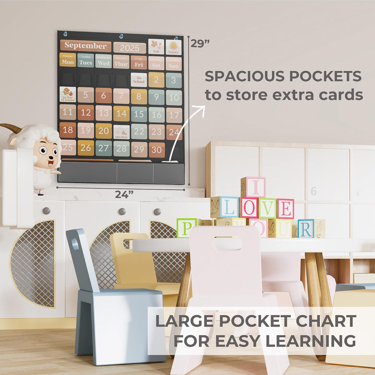 The Ultimate Classroom Calendar Pocket Chart for Kids - Educational Cards