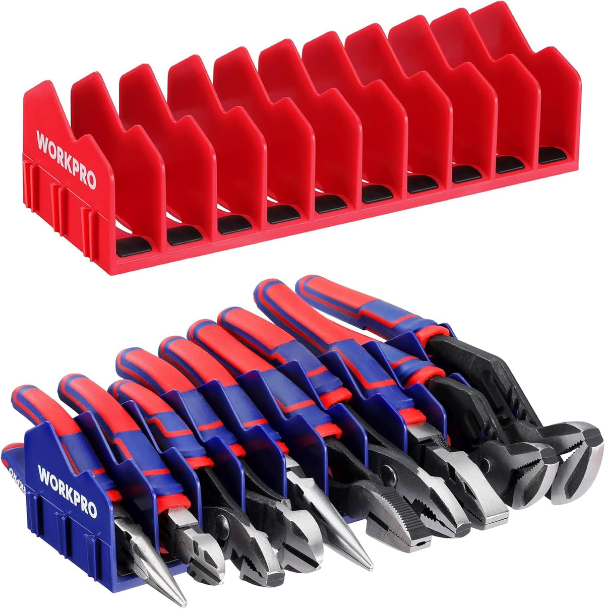 WORKPRO 2-Pack Plier Organizer Rack, 20-Slot Tool Organizer and Storage