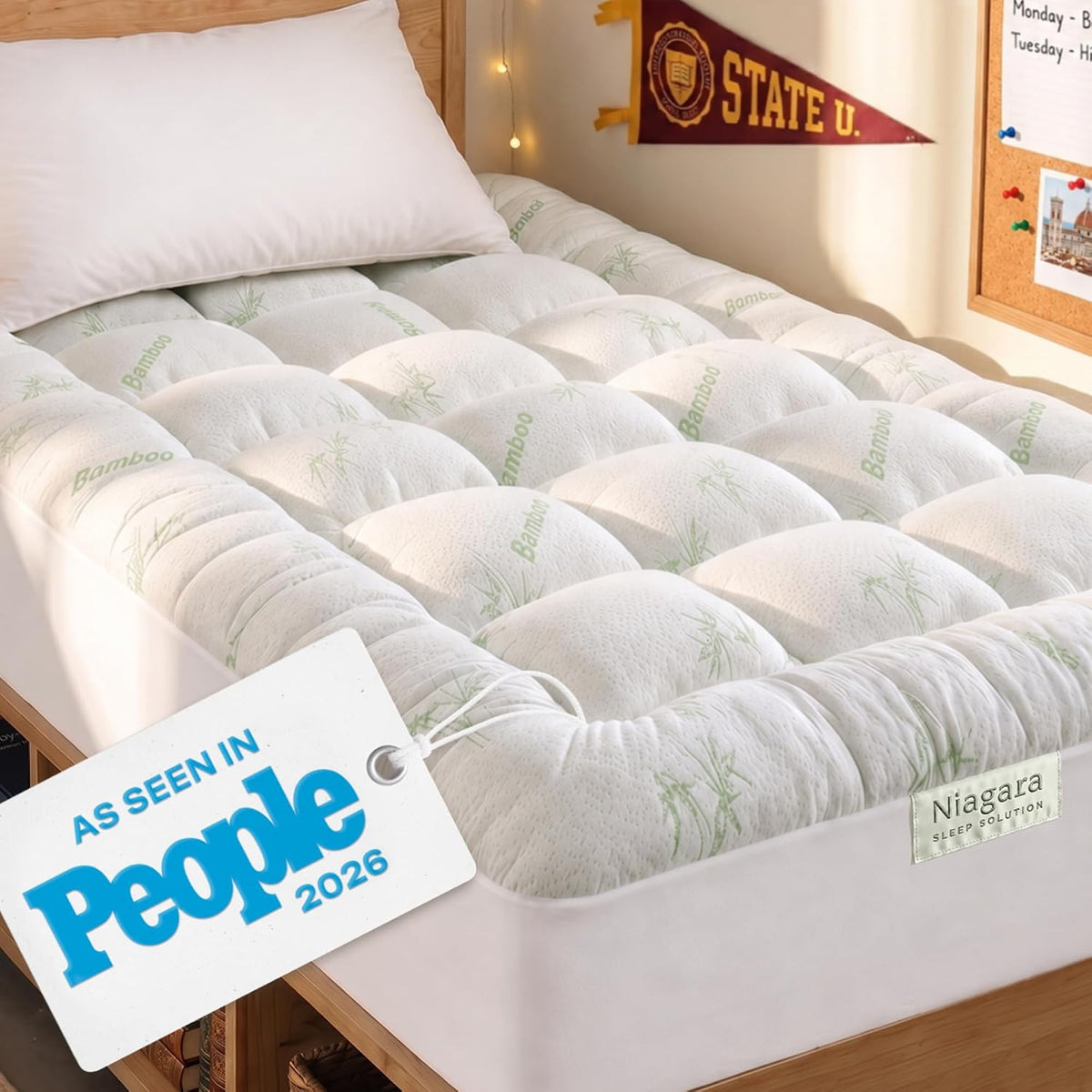 Niagara Sleep Solution Queen Ultra Soft Mattress Topper — Back Pain Relief