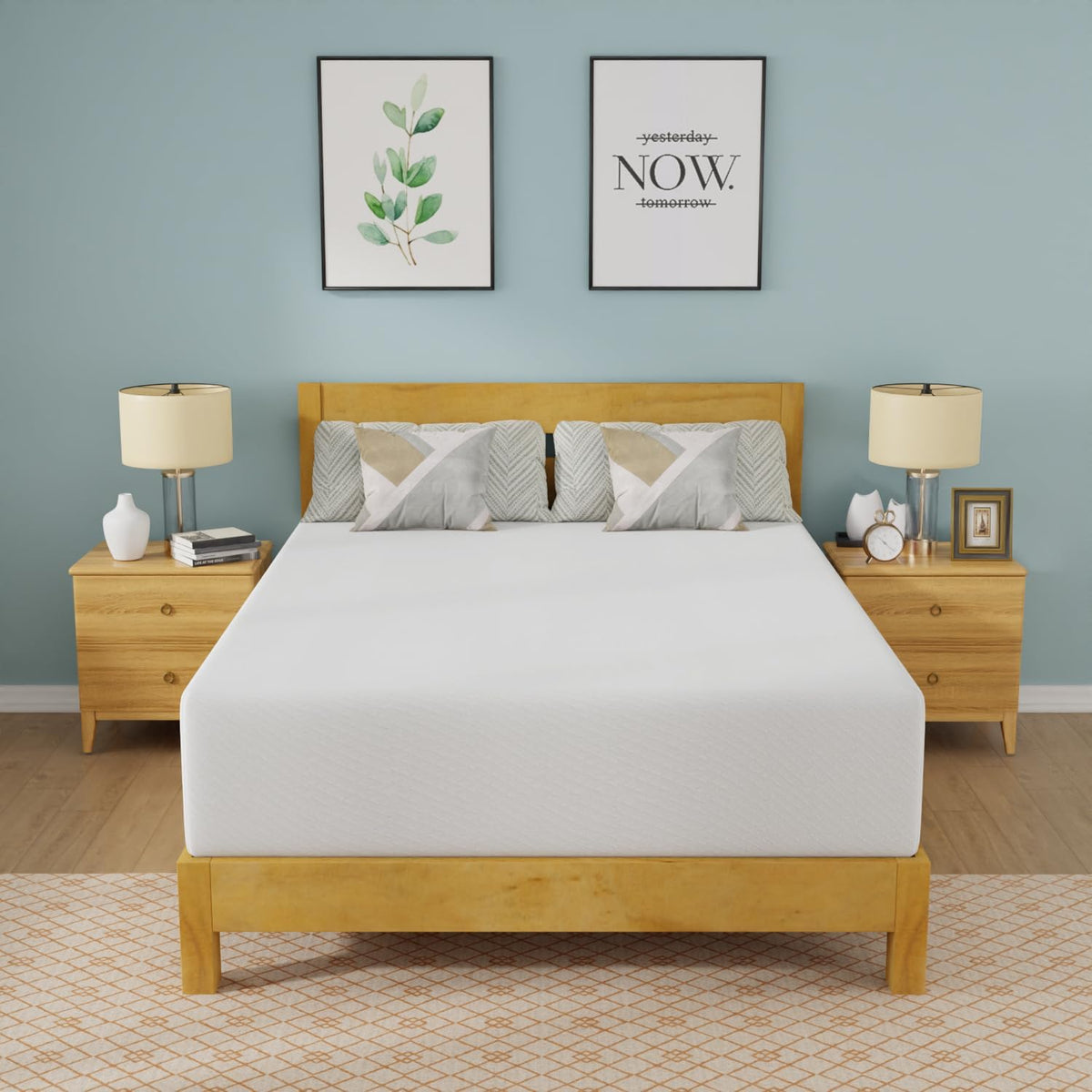FDW | 8 Inch Twin Mattress | Medium Firm | Gel Memory Foam | White